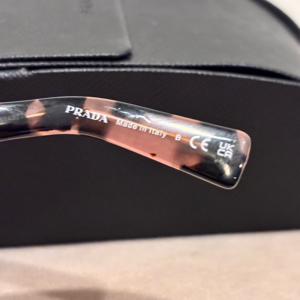 PRADA PR 23YS Black & Pink Tortoise Shell Sunglasses NWT RETAIL $600+ - Picture 10 of 12